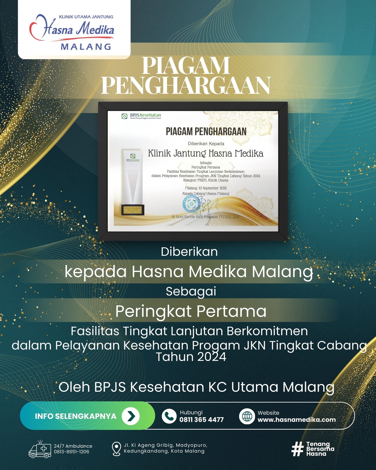 FASKES BERKOMITMEN TERBAIK DALAM PELAYANAN KESEHATAN PROGRAM JKN TINGKAT NASIONAL TAHUN 2025